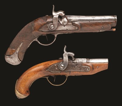 Lot 390 - **A 40 BORE CONTINENTAL PERCUSSION TRAVELLING PISTOL