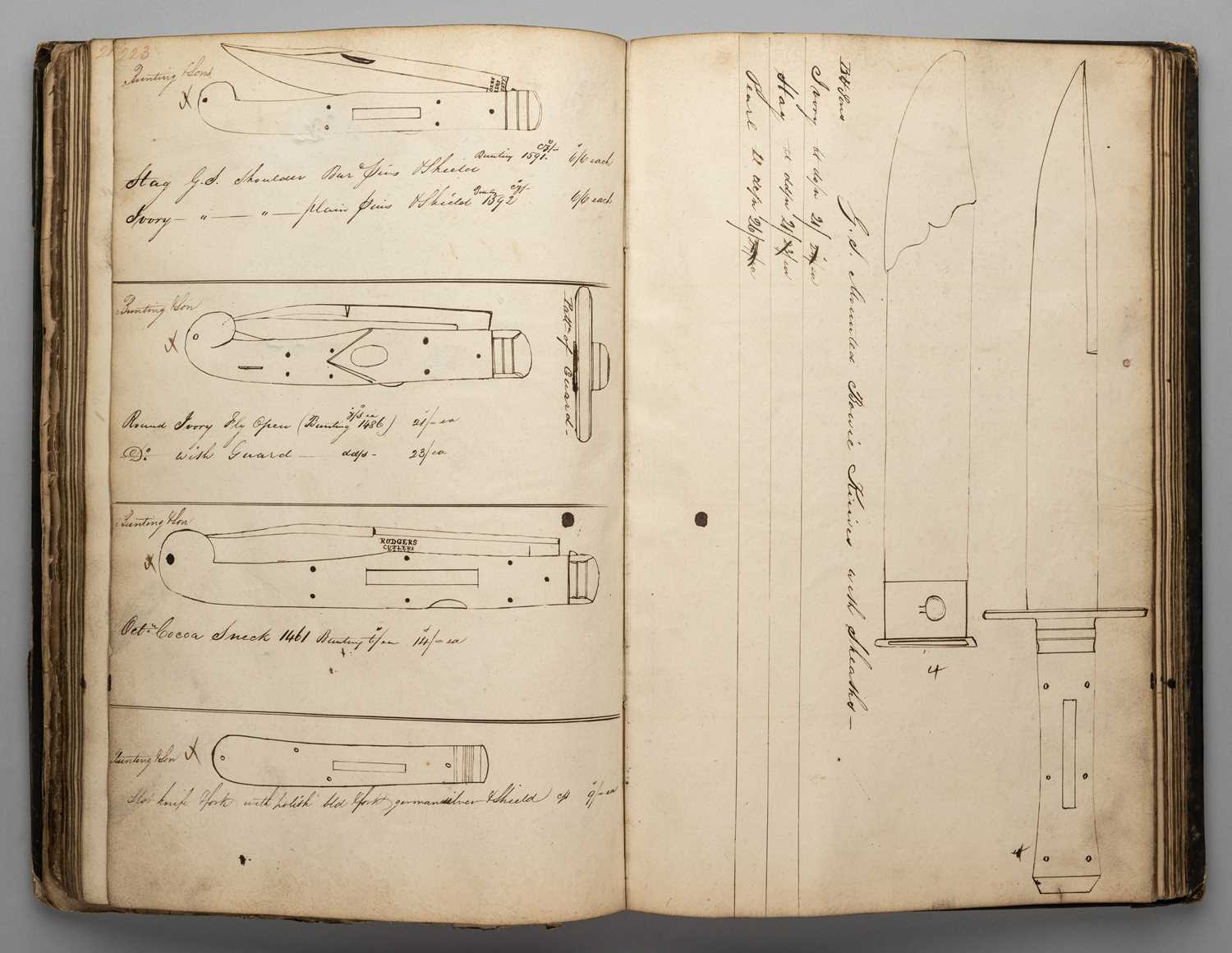 Lot 636 - A RARE KNIFE PATTERN BOOK, SHEFFIELD, CIRCA