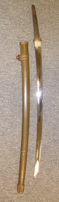 Lot 10 - A JAPANESE W.W.II SWORD (KATANA)