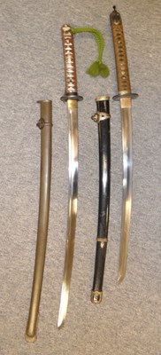 Lot 11 - A JAPANESE N.C.O.'S SWORD (KATANA) AND ANOTHER KATANA