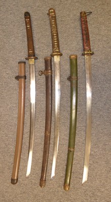 Lot 12 - THREE JAPANESE SWORDS (KATANA)