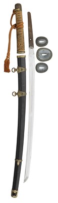 Lot 16 - A JAPANESE W.W.II NAVAL OFFICER'S SWORD (KATANA)
