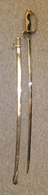 Lot 19 - A JAPANESE W.W.II JUNIOR ARMY OFFICER'S PARADE SWORD