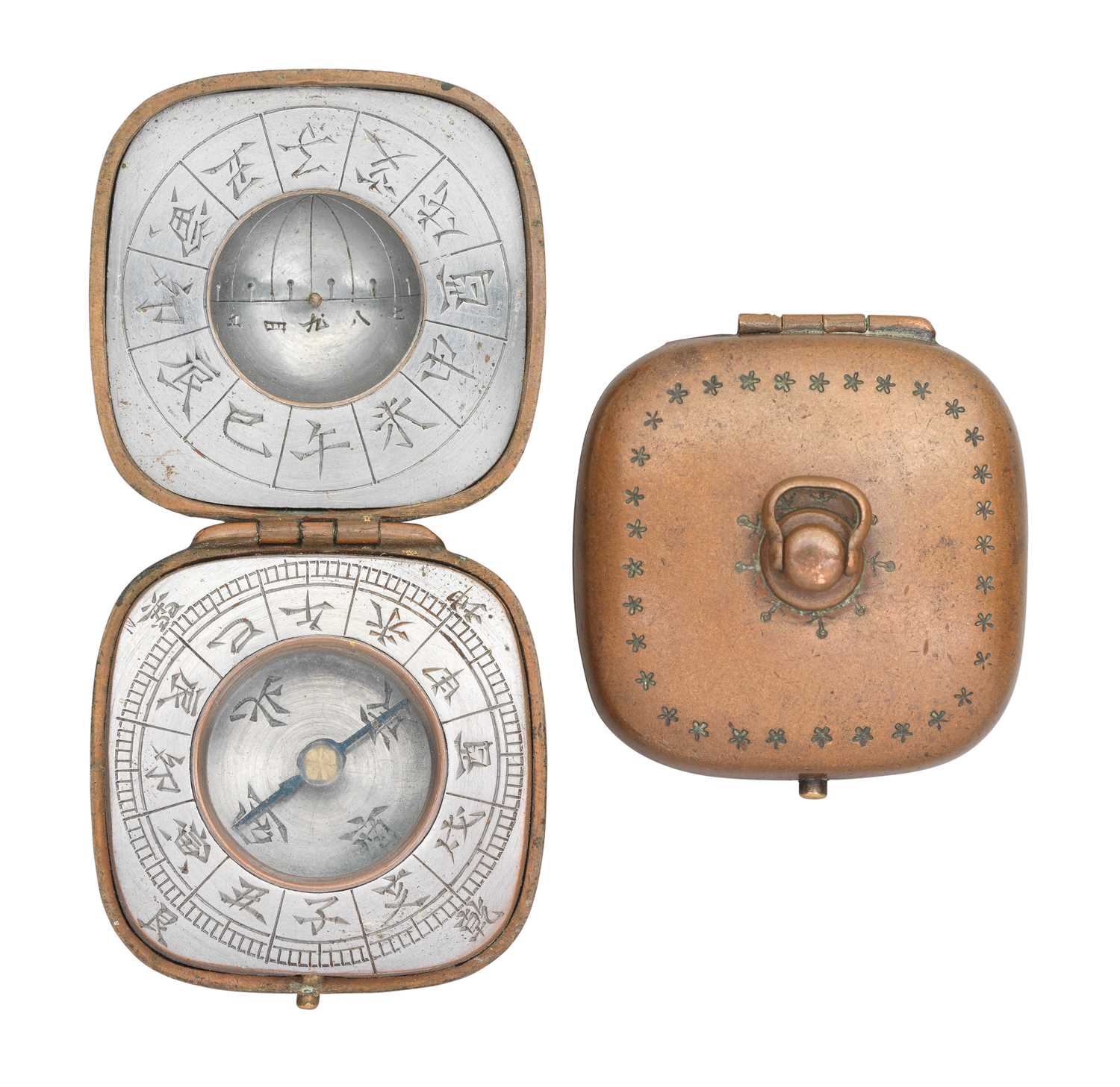 Lot 45 - TWO JAPANESE COMPASS NETSUKE