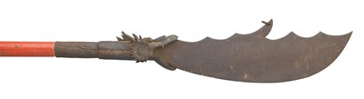 Lot 50 - A CHINESE PROCESSIONAL GLAIVE
