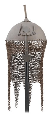Lot 60 - â€¡ AN UNUSUAL INDO-PERSIAN HELMET (KULAH KHUD)