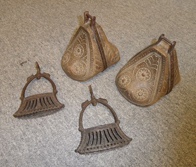 Lot 79 - TWO PAIRS OF SOUTH AMERICAN STIRRUPS
