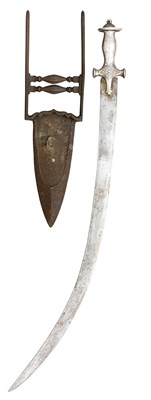 Lot 92 - AN INDIAN SWORD (TALWAR) FOR A BOY AND AN INDIAN DAGGER (KATAR)