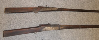 Lot 107 - TWO INDIAN MATCHLOCK MUSKETS