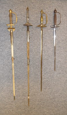 Lot 145 - â€¡ A CONTINENTAL SILVER-HILTED SMALL-SWORD