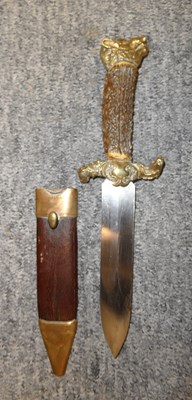 Lot 146 - A HUNTING KNIFE