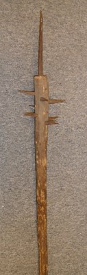 Lot 150 - A SPIKED PEASANT FLAIL, PERHAPS GERMAN 18TH CENTURY