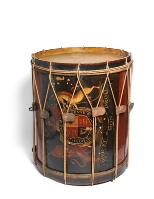 Lot 191 - A VICTORIAN MILITARY BASS DRUM