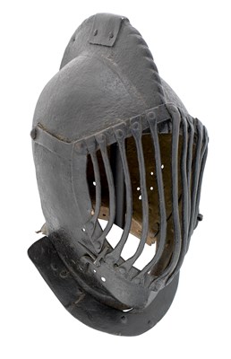 Lot 196 - A FLEMISH CLOSE HELMET