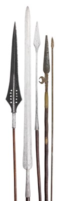 Lot 254 - FIVE AFRICAN SPEARS