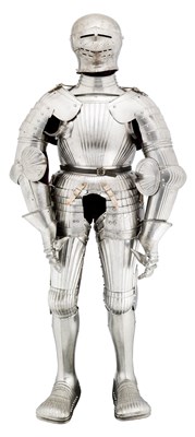 Lot 263 - A COMPOSITE CAP-A-PIE FIELD ARMOUR IN THE SO-CALLED 'MAXIMILIAN' FASHION