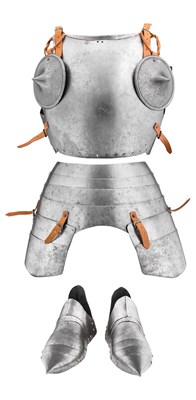 Lot 272 - A COMPOSITE CUIRASS AND OTHER ELEMENTS OF ARMOUR