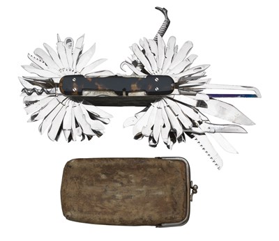 Lot 312 - A RARE FRENCH EXHIBITION MULTI-BLADE FOLDING KNIFE BY LAMOTHE