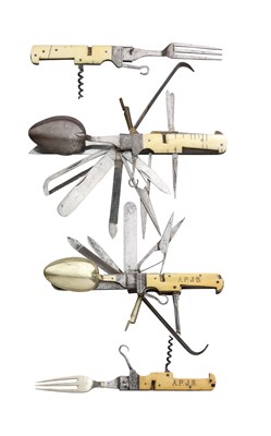 Lot 316 - TWO COMBINATION FOLDING KNIVES