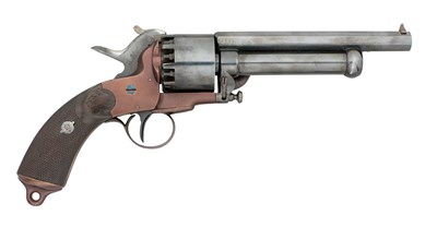 Lot 335 - A RARE .42 CALIBRE SECOND MODEL LEMAT TEN-SHOT PERCUSSION REVOLVER