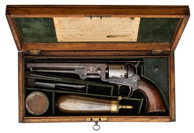 Lot 353 - A CASED .36 CALIBRE COLT LONDON THIRD MODEL 1851 SIX-SHOT PERCUSSION NAVY REVOLVER