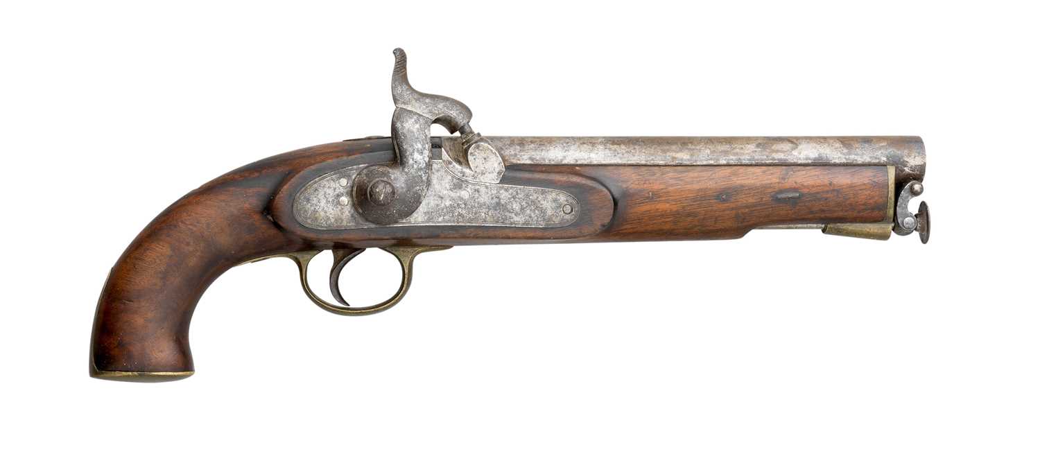 Lot 359 - AN 11 BORE 1842 PATTERN PERCUSSION PISTOL BY