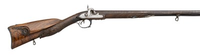 Lot 368 - A 20 BORE FRENCH SILVER-MOUNTED D.B. PERCUSSION SPORTING GUN BY ROUSSELY A PERIGNEUX