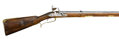 Lot 369 - A .700 CALIBRE FLINTLOCK SPORTING RIFLE BY ALBRECHT A BAYREUTH
