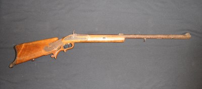 Lot 373 - A GERMAN PERCUSSION GALLERY GUN BY SCHONAMSGRUBER IN NURNBERG
