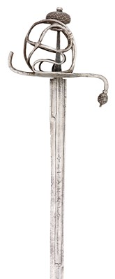 Lot 392 - A NORTH EUROPEAN BASKET-HILTED BROADSWORD (TESSAK)