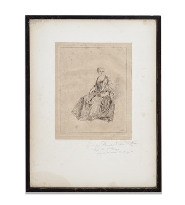 Lot 40 - AFTER JEAN-ANTOINE WATTEAU (1684-1721) SEATED...