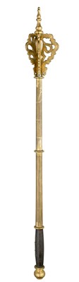 Lot 420 - A GERMAN GILT-COPPER MOUNTED PARADE MACE