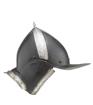 Lot 438 - A GERMAN 'BLACK AND WHITE' BURGONET