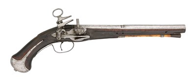 Lot 507 - A 20 BORE SPANISH MIQUELET-LOCK PISTOL