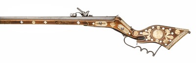 Lot 537 - A .330 CALIBRE SILESIAN WHEEL-LOCK BIRDING RIFLE (TSCHINKE)