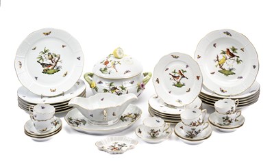 Lot 21 - A HEREND PART DINNER SERVICE, PREDOMINANTLY 1950s