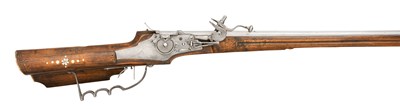 Lot 544 - AN 87-BORE GERMAN WHEEL-LOCK LIGHT SPORTING CARBINE