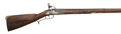 Lot 553 - A 23-BORE BAVARIAN FLINTLOCK FOWLING-PIECE BY ELFERDING