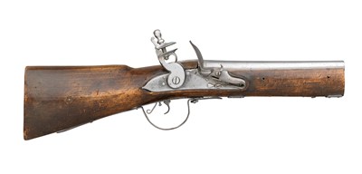 Lot 573 - A D.B. FLINTLOCK TRAP GUN