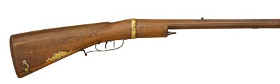 Lot 589 - A GERMAN AIRGUN OF BELLOWS TYPE