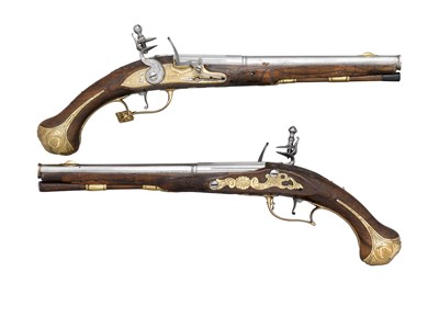 Lot 595 - A PAIR OF BOHEMIAN FLINTLOCK HOLSTER PISTOLS BY ADAM FITSCHULCKI AB OELSE (OLESNICE)