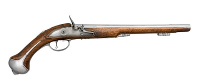 Lot 600 - A LOW COUNTRIES FLINTLOCK HOLSTER PISTOL BY OGER LE BLAN