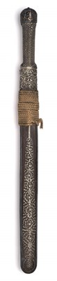 Lot 41 - A HIMALAYAN SILVER-MOUNTED DAGGER