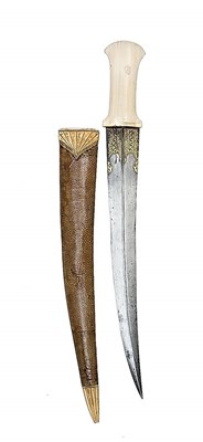 Lot 77 - AN IVORY-HILTED JAMBIYA