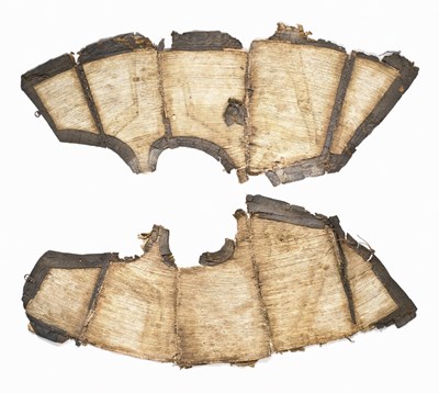 Lot 88 - A RARE INDIAN PART HORSE ARMOUR OF HARDENED HIDE
