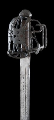 Lot 118 - A SCOTTISH BASKET-HILTED BROADSWORD