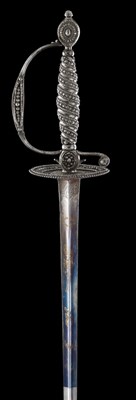 Lot 129 - A STEEL-HILTED SMALL-SWORD