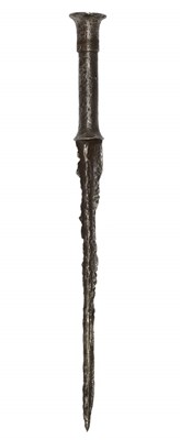 Lot 135 - A RONDEL DAGGER FORMED ENTIRELY OF STEEL