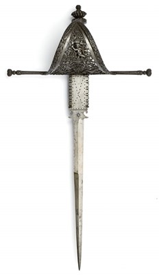 Lot 149 - A LEFT-HAND DAGGER IN SPANISH MID-17TH CENTURY STYLE