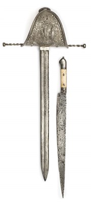 Lot 151 - **A LEFT-HAND DAGGER IN 17TH CENTURY STYLE